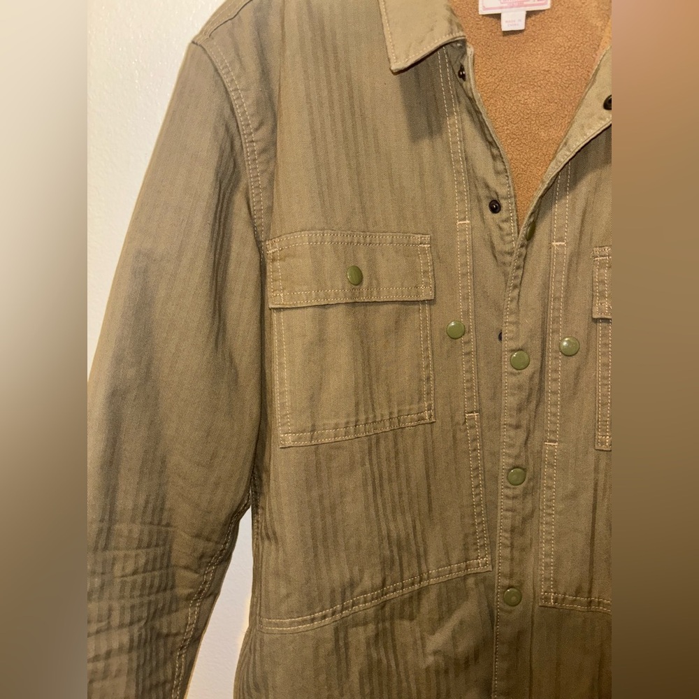 Wallace & Barnes Herringbone Fleece Lined Shirt Jacket Size XL - Picture 4 of 9